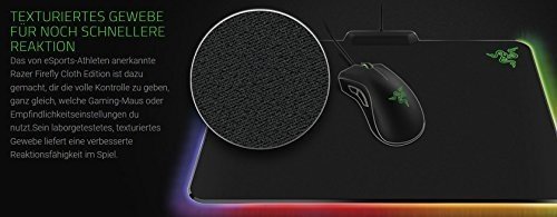 Razer Firefly Cloth Edition Gaming Mouse Mat (mit RGB Chroma Beleuchtung, Mauspad mit Stoffoberfläc