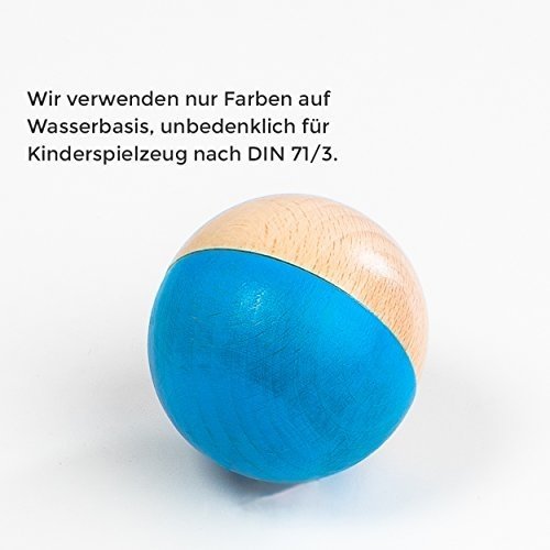 Rewoodo Baelly - Baby Kinder Rassel Spielzeug Kugel Ball Ab 1 Jahr Erstausstattung Kinderspielzeug K