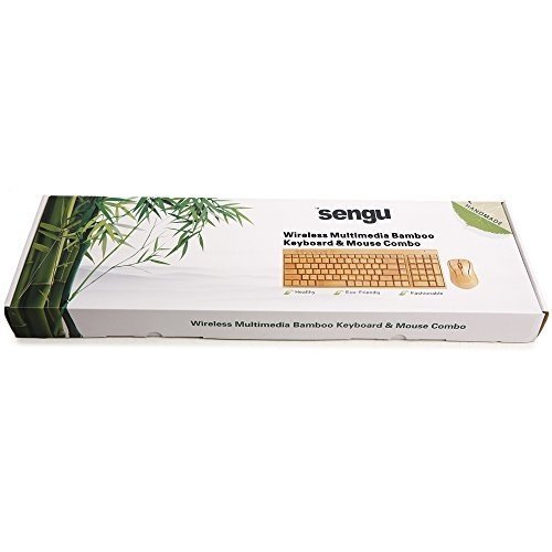Sengu Bambus Wireless Tastatur und Maus