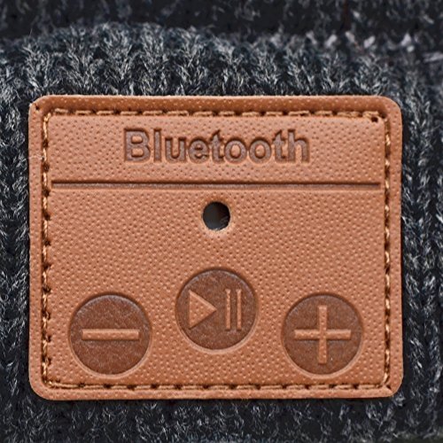 Sharon Music Headset Beanie | AirPods Bluetooth Mütze Grau Strickmütze | Mütze Musik Funkkopfhör