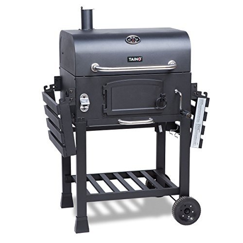 TAINO XL Smoker wahlweise mit Zubehör BBQ GRILLWAGEN Holzkohle Grill Grillkamin Standgrill Räucher