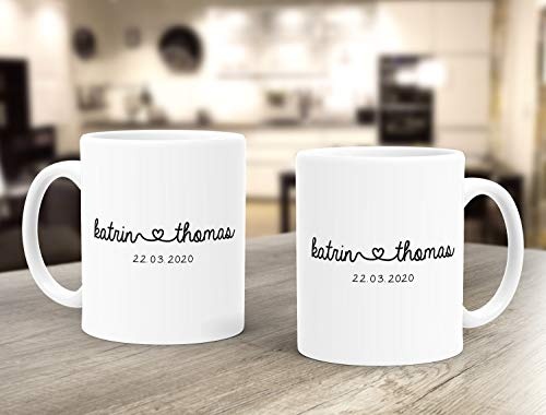 Tasse personalisiert Hochzeitstag