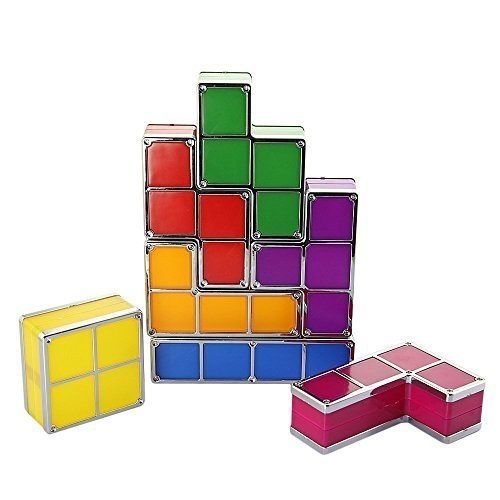 Tetris Lampe Stapelbare LED Tischleuchte Stimmungslicht Retro Tetrislampe Leuchte Bausteine