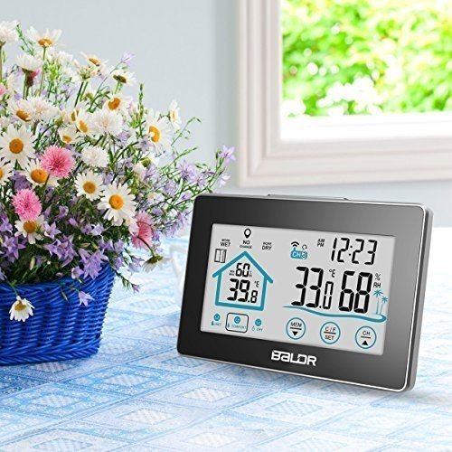 Thermometer Wetterstation Innen und Außen Fochea Digital Thermometer Hygrometer mit Außensensor Fu