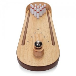 Tobar Classic Games - Desktop Wooden Miniature Bowling Alley