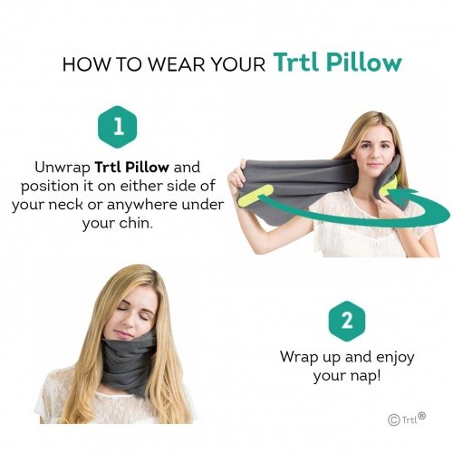 Trtl Pillow - Wissenschaftlich belegt super weiches Nacken unterstützendes Reisekissen