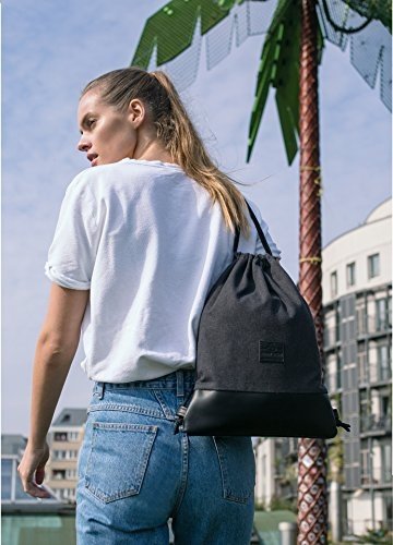 Turnbeutel Hipster JOHNNY URBAN "Luke" Canvas Gymsack Gym Bag Beutel Sportbeutel Rucksack für Damen