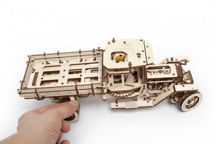 Ugears 70015 - Truck UGM 11 Lastwagen, 3D-Holzbausatz ohne Klebstoff