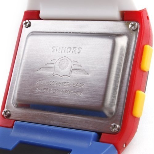 Unisex Regenbogen Lego Digital-Armbanduhr