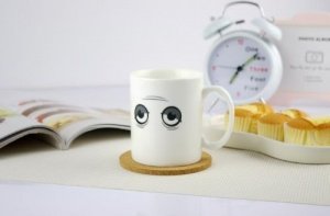 VENKON - Wärmeempfindliche animierte Tasse mit Thermoeffekt / Wärmeeffekt - Smily Face