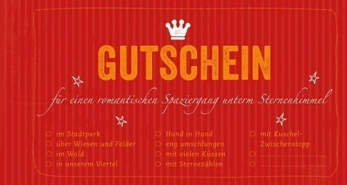 Verwöhn-Gutscheine für meinen Schatz