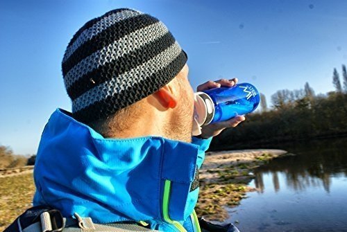 Wasserflasche für unterwegs – Reinigt Wasser durch die Beseitigung von 99,9% aller Bakterien