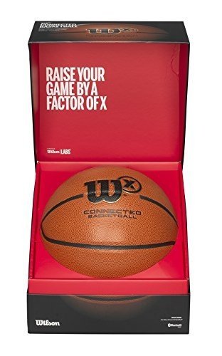 Wilson Herren-Basketball mit Sensor zur Trainingsaufzeichnung per App, braun, 4 Spielmodi, Wilson X 