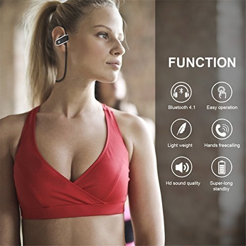 Wireless Bluetooth Kopfhörer, Voberry IPX7 wasserdicht Sport-Ohrhörer, eingebautes Mikrofon, Stere