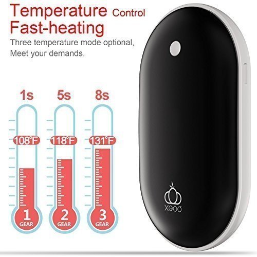 XGUO Handwärmer, 5200mAh bewegliche USB-Aufladeeinheits-Energien-Bank
