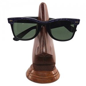 Zap Impex ® Spectacle Ausstellungsstand , Rundboden aus Holz Nase Brillenhalter - Desktop-Zubehör 