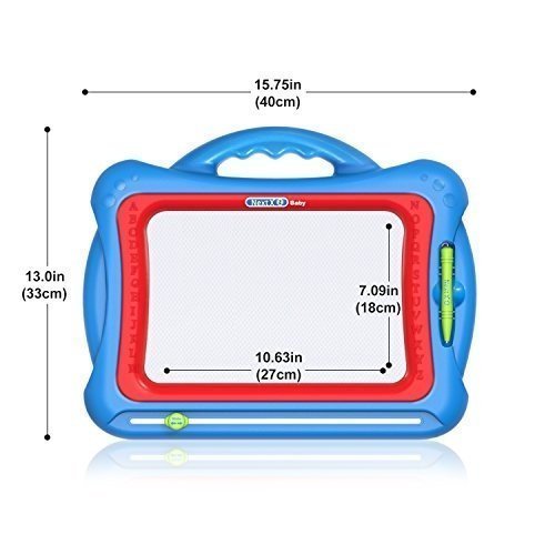 Zeichentafel, Magnetisches Größe Zaubermaltafel für Kinder,mit 5 Formstempeln und wundervollen Au