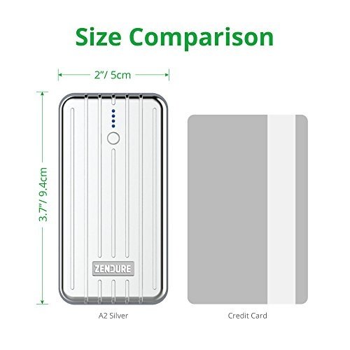 Zendure A2 Ultraleichte Powerbank 6700mAh, kompakte Externer Akku mit Durchgangsladung, 2.4A Ausgang