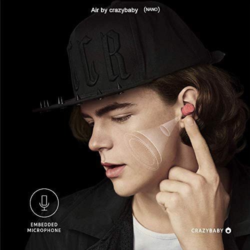 Air by crazybaby (Nano) Wireless Bluetooth Kopfhörer in Ear mit Ladekapsel, Bluetooth 5.0, mit anha