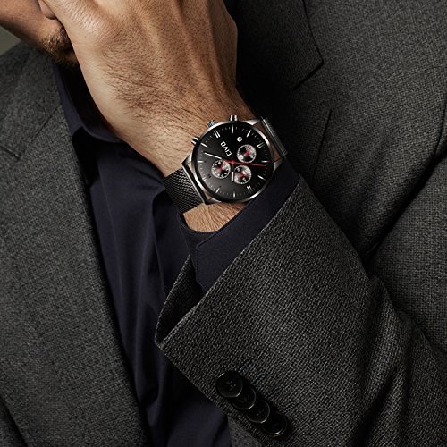 CIVO Herrenuhren Multifunktional Chronograph Datumskalender Wasserdicht Analoge Quarzuhr mit Silbern