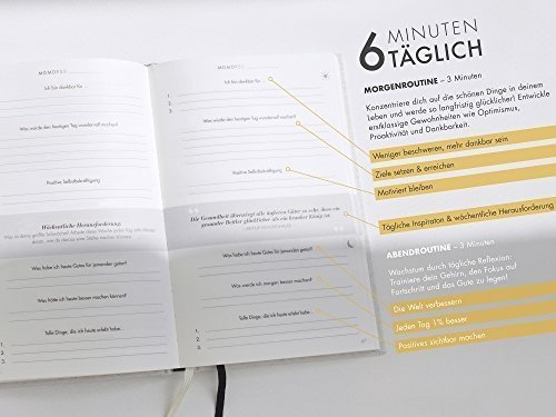 Das 6-Minuten-Tagebuch - Ein Buch, das dein Leben verändert, Mix aus Sach-, Praxis- und Notizbuch