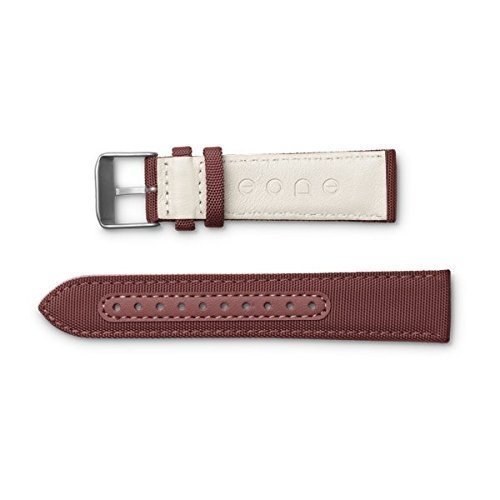 eone BRADLEY CLASSIC Unisex Uhr - Leder/ Stoff Armband crimson