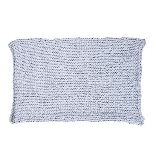 Handgefertigt Dick Troddeln Decke Weich Warm Knit Sofa Decke Matte Twist Strickdecke, grau, 150 * 12