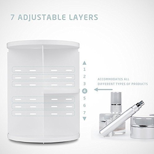 Jerrybox 360 Grad Drehbarer Make up Organizer Einstellbarer Kosmetikorganizer Multifunktionale 