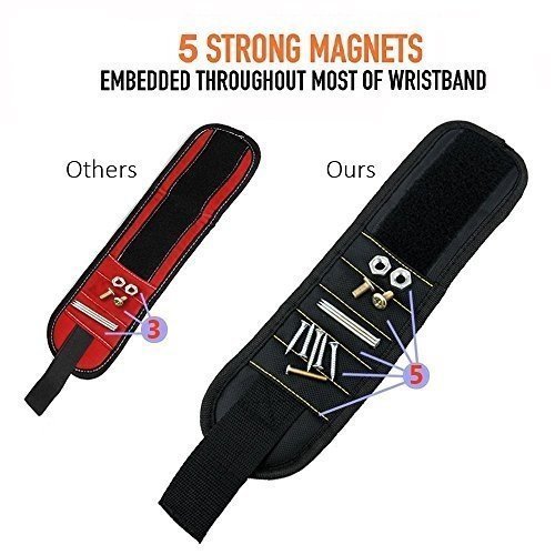 Magnetisches Armband, Audel Magnetarmband mit 5 leistungsstarken Magneten Magnet Armbänder für Hol