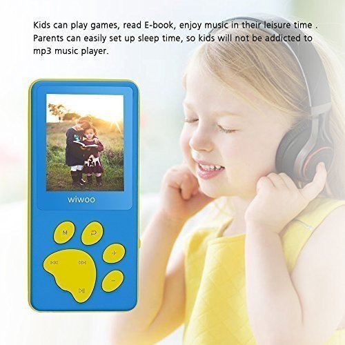 MP3 Player Kinder, Bärenfussdesign MP4 Player 1,8“ Bildschirm, MP3 Player mit Kopfhörer, UKW Rad