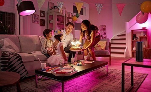 Philips Hue White & Color Ambiance E27 LED Lampe Starter Set, drei Lampen 3. Generation inkl. Bridge