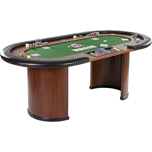 Pokertisch ROYAL FLUSH, 213 x 106 x75 cm, FARBWAHL, Gewicht 58kg, 9 Getränkehalter, gepolsterte Arm