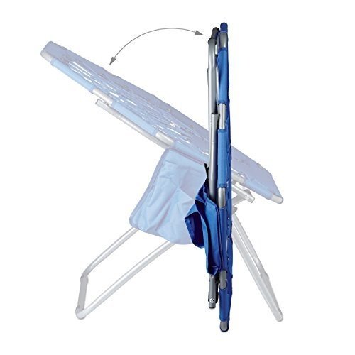 Relaxdays Bungee Stuhl WEBSTER, elastisch, Faltbar, bis 100 kg, Seitentasche, Outdoor Gartenstuhl, K