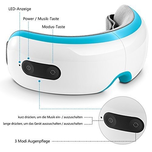 Samesay Breo Augen Massagegerät Elektrisches Augen Massager mit Drei Modul (Wärmefunktion Vibratio