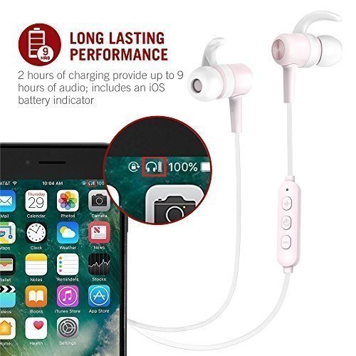 TaoTronics Bluetooth Kopfhörer 4.1 In Ear Wireless Headset mit Magnet bis zu 8 Stunden Spielzeit Sp