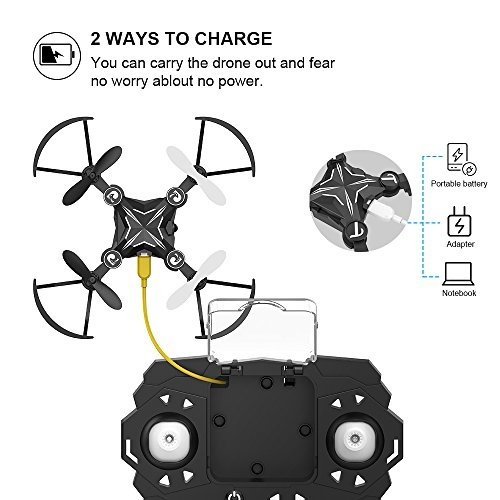 TENKER SKYRACER - Faltbare Mini Drohne mit Modus zum Beibehalt der Höhe & Kopflosmodus Taste zum St