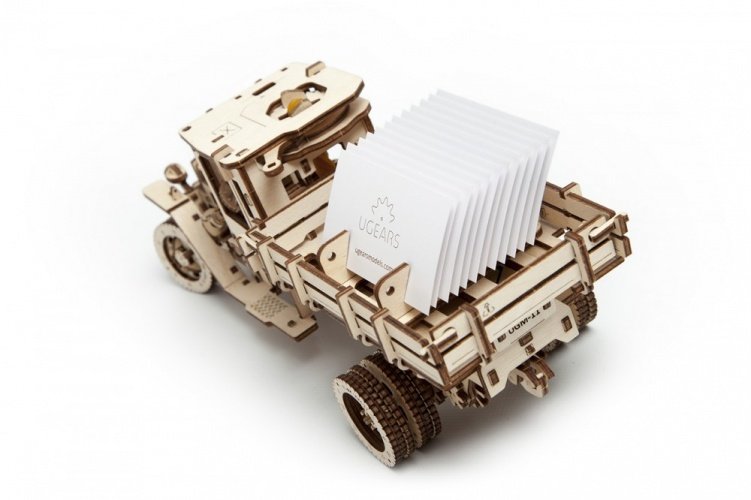 Ugears 70015 - Truck UGM 11 Lastwagen, 3D-Holzbausatz ohne Klebstoff