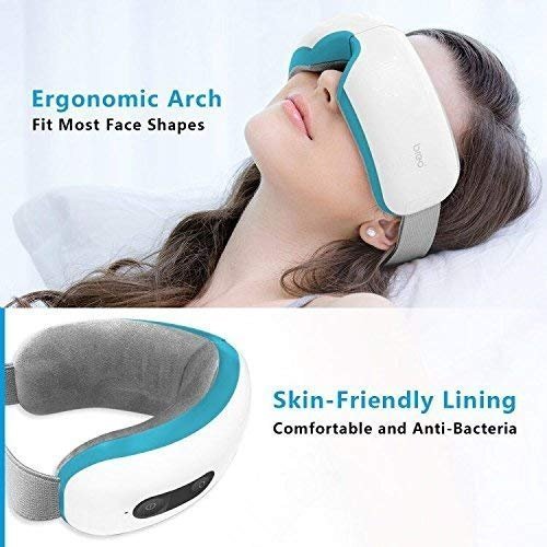 Breo iSee 3s Elektrische Augenmassagegerät mit Wärme Kompression, Luftdruck, Natürlicher Musik, A