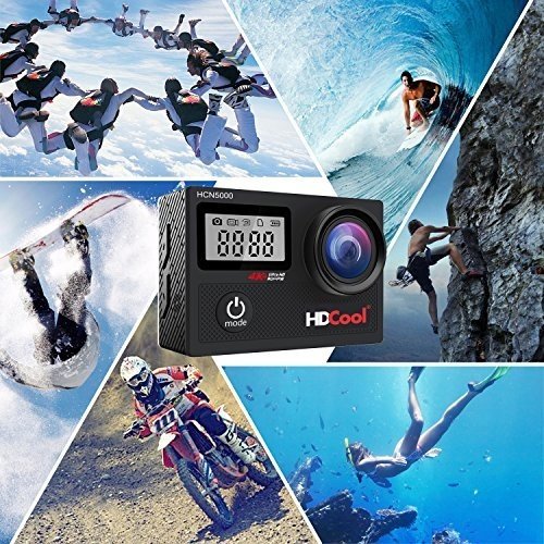 HDCool Action Kamera 4K Wifi mit 170 Wasserdichte Unterwasser Video Sports Cam Grad Ultra-Weitwinkel