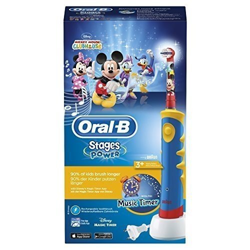 Oral-B Stages Power Kids Elektrische Kinderzahnbürste, im Disney Mickey Mouse Design