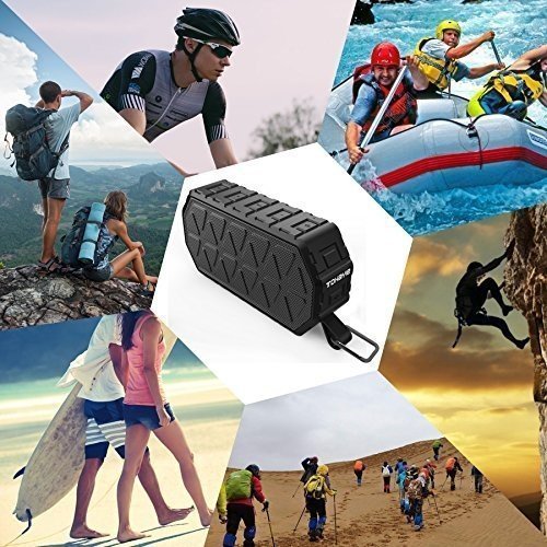 ToHayie Bluetooth Lautsprecher Wasserdicht,IPX6 Outdoor Tragbarer Lautsprecher,Mobiler Bluetooth 4.2