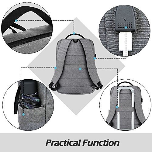  BestoU business rucksack herren damen laptop rucksack 15,6 zoll mit USB-Ladeschnittstelle für Schu