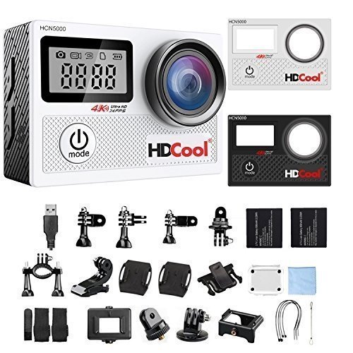 HDCool Action Kamera 4K Wifi mit 170 Wasserdichte Unterwasser Video Sports Cam Grad Ultra-Weitwinkel