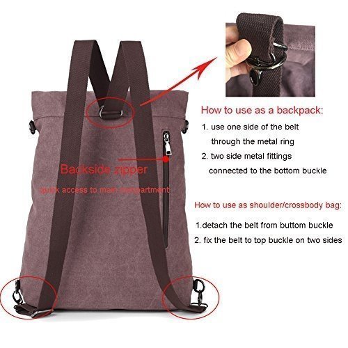 Kebos Canvas Leinwand Rucksack