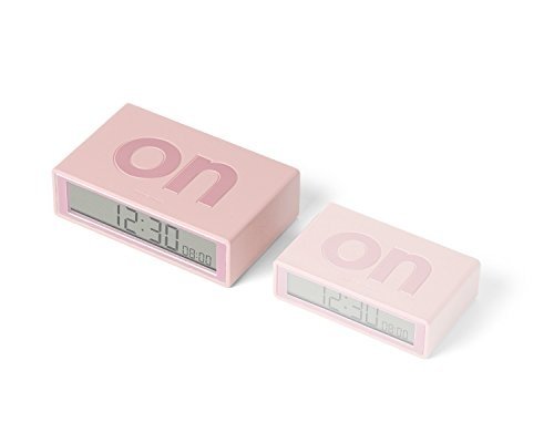 Lexon Flip 2 Design LCD-Wecker Rosa