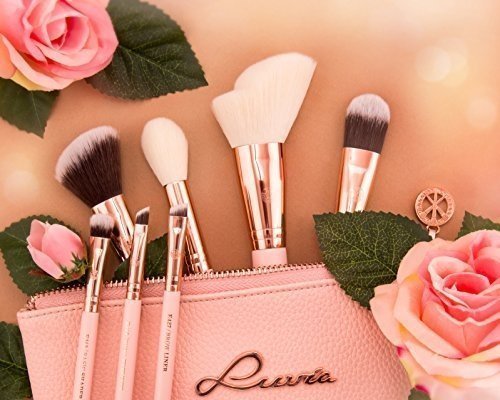 Luvia Cosmetics – Rose Golden Vintage Pinsel Set aus der Veganen Essential Brushes Schminkpinsel K