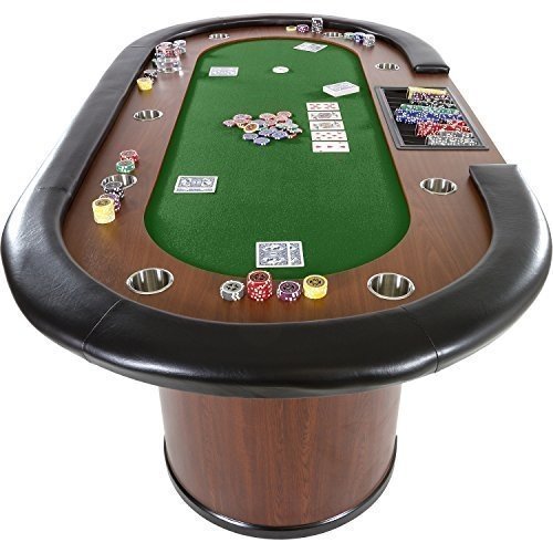 Pokertisch ROYAL FLUSH, 213 x 106 x75 cm, FARBWAHL, Gewicht 58kg, 9 Getränkehalter, gepolsterte Arm
