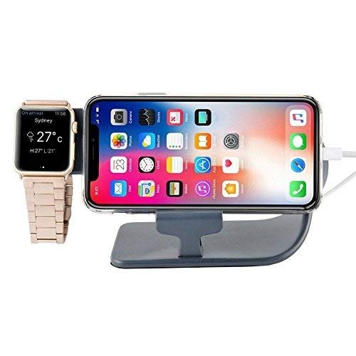 PUGO TOP Apple Watch Stand, Ladestander,iWatch Stand,Apple Watch,iPhone,iPad Dock Station(Schwarz)