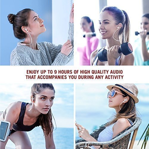 TaoTronics Bluetooth Kopfhörer 4.1 In Ear Wireless Headset mit Magnet bis zu 8 Stunden Spielzeit Sp