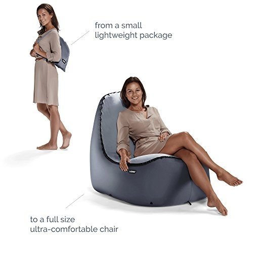 TRONO Aufblasbarer Loungesessel mit Rückenschonung | Geben Sie sich nicht mit einer Luftsofa Zufrie